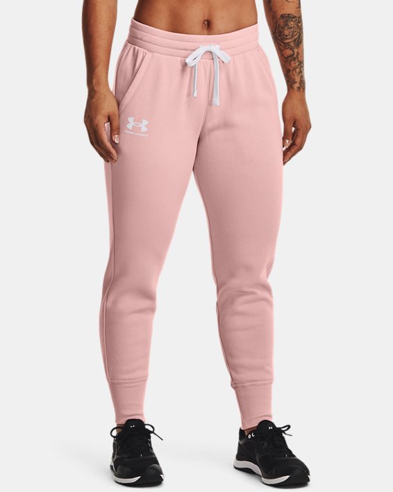 Women's UA Rival Fleece Joggers in Pink image number 0